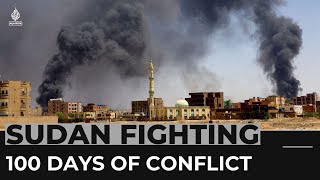 Sudan conflict at 100 days Thousands killed millions displaced [upl. by Laucsap239]