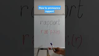 How to pronounce rapport youtubeshorts how learnenglish learning pronounciation [upl. by Anett]