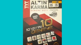 ALTIN KARMA TYT GENEL DENEMESİ 2021 MODEL İNCELEME [upl. by Rafaelle]