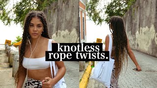 JUMBO KNOTLESS ROPE TWISTS TUTORIAL UPDATED METHOD [upl. by Elokyn]