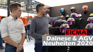 DAINESE amp AGV Neuheiten 2020 von der EICMA deutsch  englisch  Helmexpresscom [upl. by Beatriz]