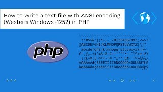 How to write a text file with ANSI encoding Western Windows1252 in PHP [upl. by Jemmy]