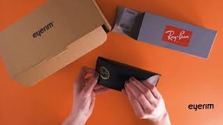 eyerim presents Unboxing of RayBan Top Bar RB3183 00281 Polarized sunglasses [upl. by Ycat]