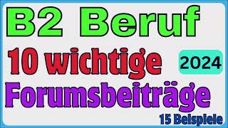 Forumsbeitrag schreiben TELC B2 Beruf  Redemittel  5 wichtige Forumsbeiträge 2024 [upl. by Wilhide207]