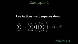 Sommes doubles ou rectangulaires propriétés et exemples [upl. by Ativak]