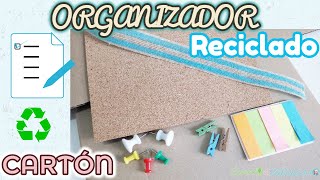 Organizador de Tareas RECICLADO con Distintos Materiales Planificador Semanal para Notas y Postit [upl. by Ehlke]