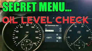 Mercedes OIL Level Check Via Secret Menu  iRepair Autos [upl. by Adaurd]