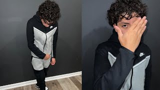 Nike Tech Fleece  Tracksuit Review GreyBlack Colorway [upl. by Segalman]