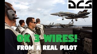 DCS FA18C  OK 3 Wires from a REAL Hornet pilot [upl. by Zirkle]