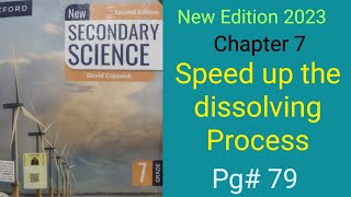 Speeding up the dissolving process chapter 7 Solutions new secondary Science class 7 [upl. by Falk]