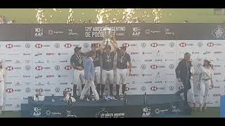 Abierto de Polo Palermo 2022  Final La Dolfina 13  La Natividad 9 entrega copa a LD [upl. by Vale]