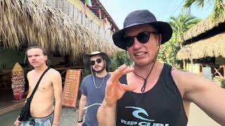 Our first Surf on a crocodile beach 🇨🇴crocodile beach colombia loco boys vlogs travel [upl. by Atima322]