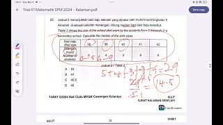 SPMC math k1 Kelantan 2024 soalan 22 [upl. by Gavra598]