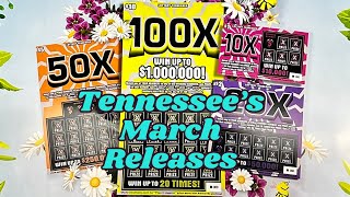 Sneak Peek at Tennessee Lotterys New Scratchers for March [upl. by Ysied]