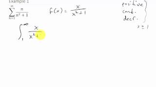 Integral Test Example 1 [upl. by Ahseinar]