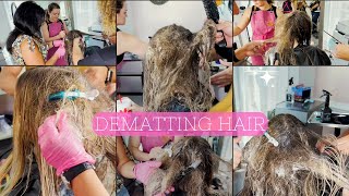 Detangling extremely matted hair  How to Detangle Matted Hair [upl. by Hawker924]