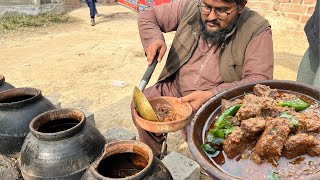 Katwa Gosht amp Halwa  Attock Famous Dish  Village Wedding Program  Pakistani Village Cooking Life [upl. by Hgielrebmik487]