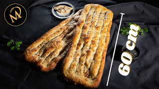 Riesen Fladenbrot Nane Barbari  Orientalisches Fladenbrot Rezept [upl. by Nawek735]