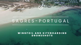 Wingfoil and Kiteboarding in Martinhal Sagres Portugal  Drone View [upl. by Deraj]