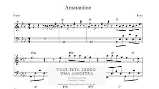 Amarantine Piano Partitura  Sheet Music [upl. by Barclay]