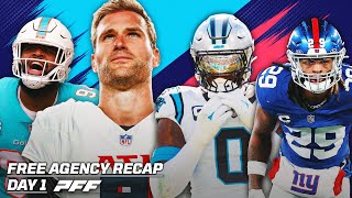 2024 NFL Free Agency Day 1 Recap  PFF [upl. by Tiana634]