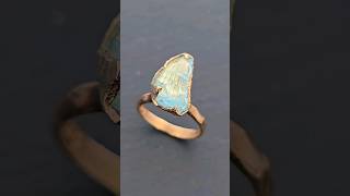 Aquamarine statement ring by Angeline item 3216 [upl. by Kizzee]