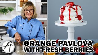 How to Make Orange Pavlova with Fresh Berries  Pavlova Cake Recipe [upl. by Saidel400]