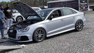 Audi RS3 Straight pipeTune14 mile run [upl. by Analram]