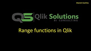 Qlik  055 Range functions in Qlik  RangeSum RangeMin RangeMax [upl. by Ramey178]