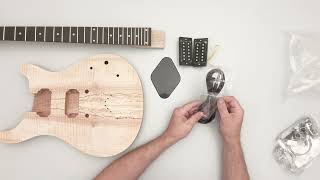 Build Your Own Guitar Kit Unboxing Vibeworks Guitars VW009 [upl. by Nylyak]