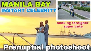 ANAK NG FOREIGNER NAGING INSTANT CELEBRITY ÀT PRENUP PHOTOSHOOT SA MANILA BAY [upl. by Appledorf490]