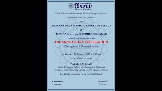 Bhavans Vidya Mandir Girinagar 47 th Annual day kindergarten and primary section [upl. by Lammond]