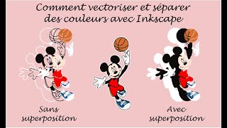 Vectoriser et séparer les couleurs avec Inkscape et astuces pour améliorer les contours [upl. by Dina483]