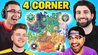 The 4 CORNER CHALLENGE in Fortnite Season 4 [upl. by Gallagher]