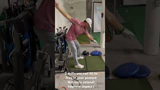 4 drills to not early extend amp stay in posture in golf swing golfexercises golfswing swingcoach [upl. by Janine]