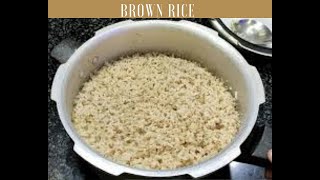 Brown riceHow to cook brown rice in teluguMudibiyyam annam vandadambrown rice in pressure cooker [upl. by Blim501]