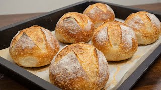 Simple and convenient bread recipe Crispy on the outside and soft on the inside [upl. by Hsirt]