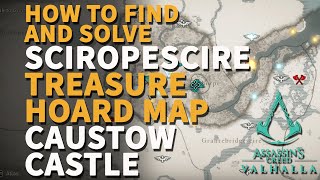 Sciropescire Caustow Castle Treasure Hoard Map Location Assassins Creed Valhalla [upl. by Jovitta]