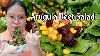 BEET SALAD with ARUGULA and BALSAMIC VINAIGRETTE  MaiPai Recipe [upl. by Erastus]