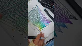 Dibujos geométricos con líneas geometry dibujo arte artgio aprende plumones [upl. by Annahsor76]