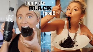 I ONLY ate BLACK coloured foods for 24hours challenge [upl. by Fayre]