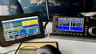 Wolf RS998 SDR Transceiver running WSJTX on a Windows tablet [upl. by Nessaj]