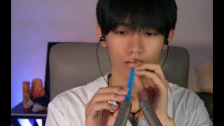 口腔 吸管音 立体音 哔哩哔哩《 Oral ASMR Straw Sounds amp 3D Audio  Bilibili Exclusive》ASMR [upl. by Ylesara]