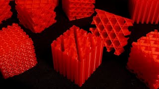 ALL 13 Cura Infill Patterns 3D Printing TimeLapse  Ender 3 V2 [upl. by Anujra]