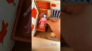 A Story of Survival girl 😭  mini wood toywoodworking art skillwood hand crafts shorts [upl. by Leuqim]