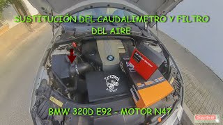 Sustitución de caudalímetro del BMW 320 D E92 [upl. by Dercy891]