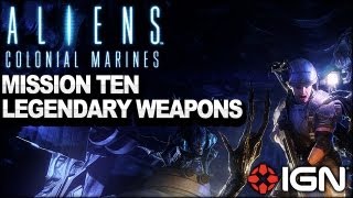 Aliens Colonial Marines  Frosts Flamethrower Legendary Weapon  Mission 10 Derelict [upl. by Notlehs]