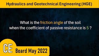 CE Board HGE Problem 35 Hydraulics and Geotechnical Engineering  CE May 2022 [upl. by Assirahc217]