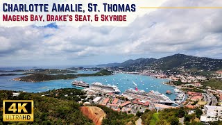 Charlotte Amalie St Thomas  Driving amp Walking Tour  Magens Bay Drakes Seat amp Paradise Point [upl. by Tremain]