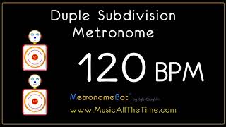 Duple subdivision metronome at 120 BPM MetronomeBot [upl. by Giliana]